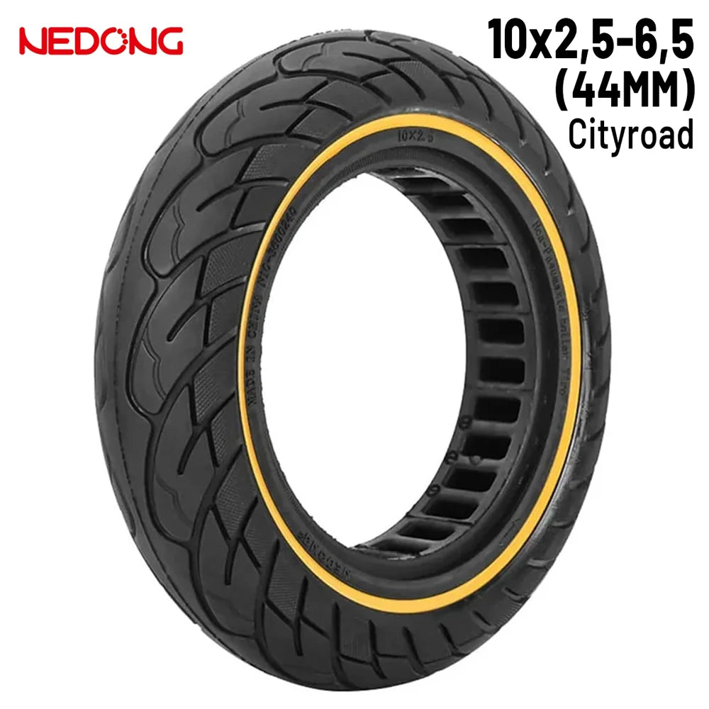 Solid tire 10×2.5-6.5 44MM yellow