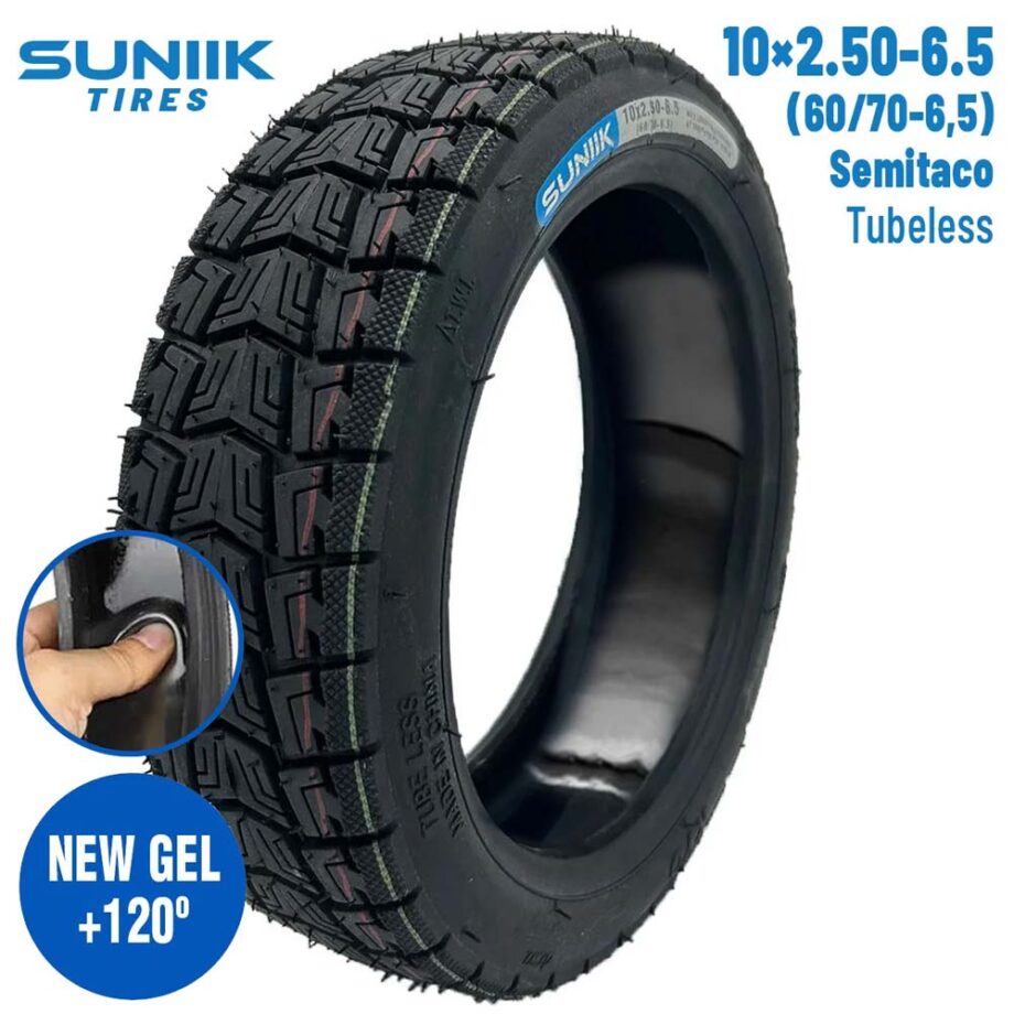 Pneu tubeless 10×2,5-6,5 -60/70-6,5 Suniik GEL