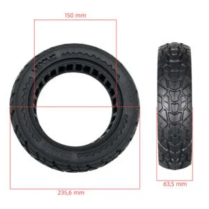 Solid tire 10×2.5-6.5 44MM black all-terrain