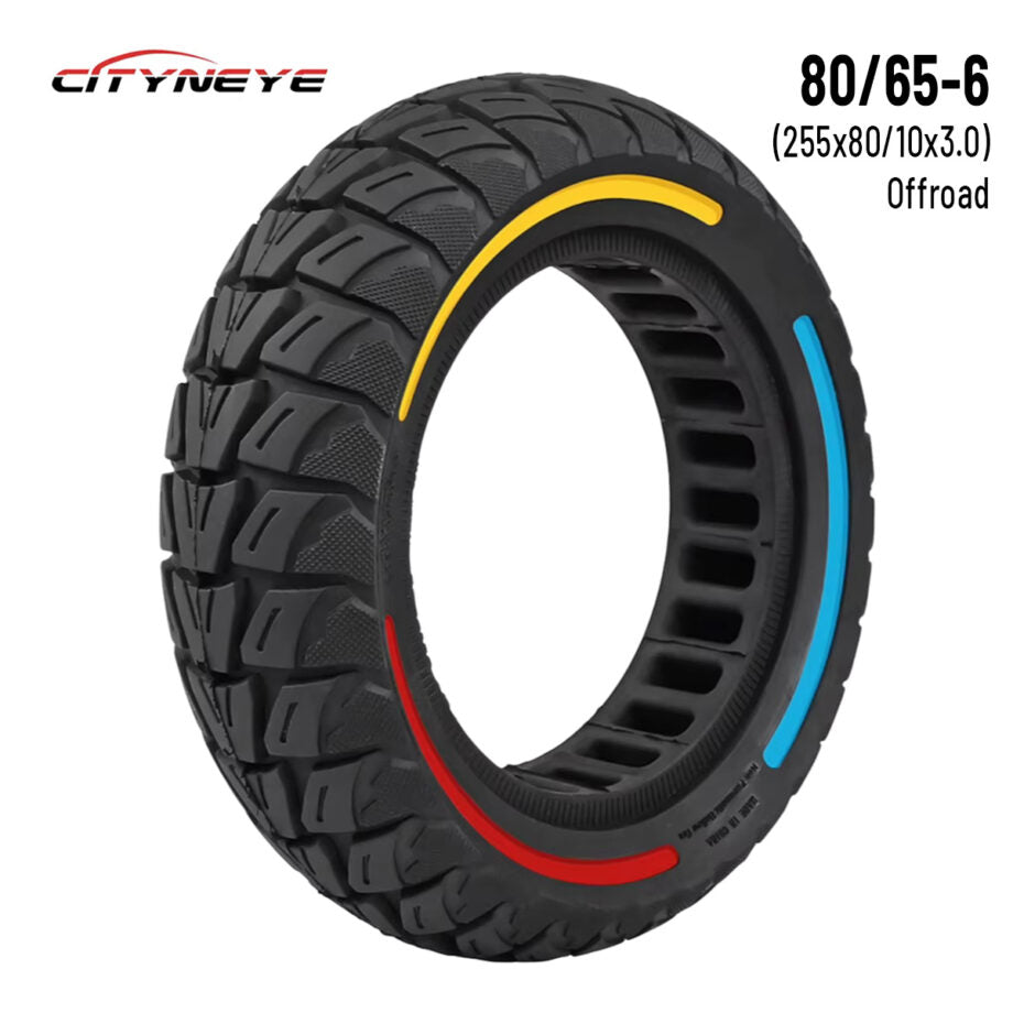 Pneu plein 10×3.0/255×80 (80/65-6) 43MM - Cityneye