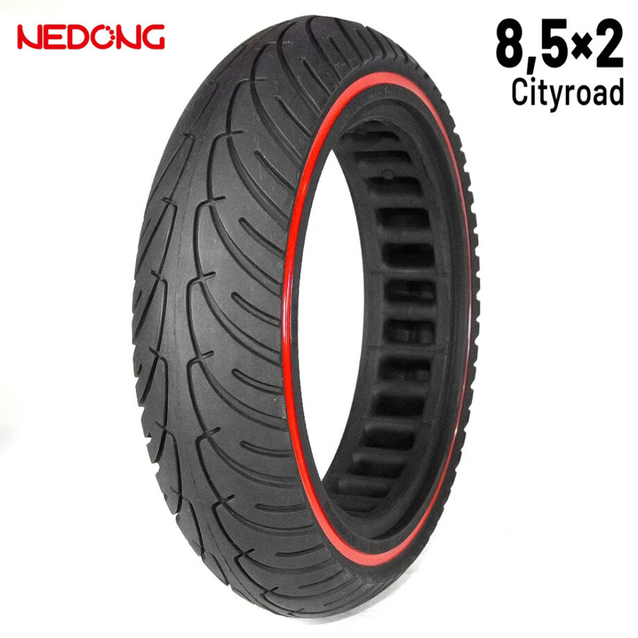 Pneu plein 1ultralégère 8,5×2 – Ligne rouge Nedong
