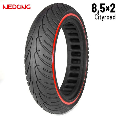 Pneu plein 1ultralégère 8,5×2 – Ligne rouge Nedong