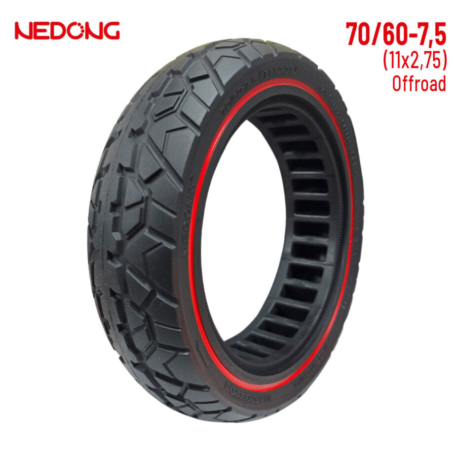 Pneu plein 70/60-7.5 Rouge  ZT3 Nedong