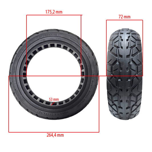 Pneu plein 70/60-7.5 compatible avec ZT3
