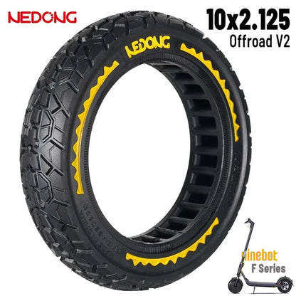Nedong 10×2.125-6.5 42.5 mm Yellow Solid Tire