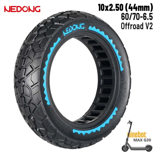 Nedong 10×2.5-6.5 Solid Blue Tire – All-Terrain 44 mm