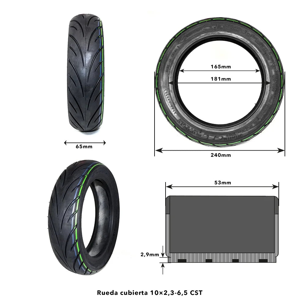 Pneu 10x2,3 - 6,5 CST