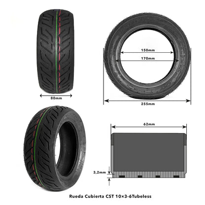 10 x 3 - 6 CST tubeless tire
