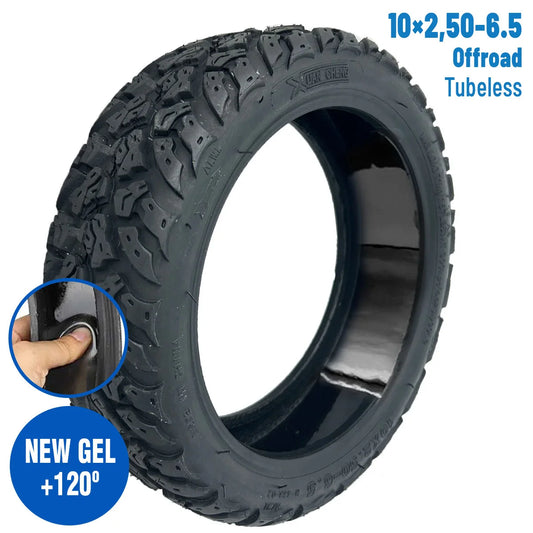 Pneu tubeless tout-terrain 10×2.50-6.5 avec gel anti-crevaison