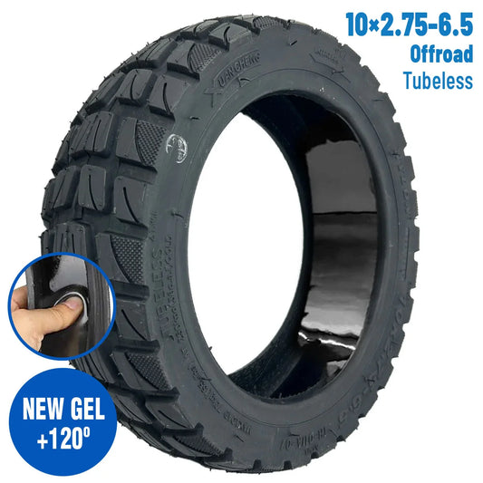10×2.75-6.5 all-terrain tubeless tire with puncture-resistant gel