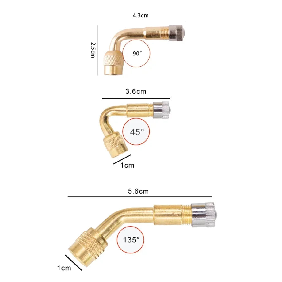 Prolongateur valve tubeless 135º
