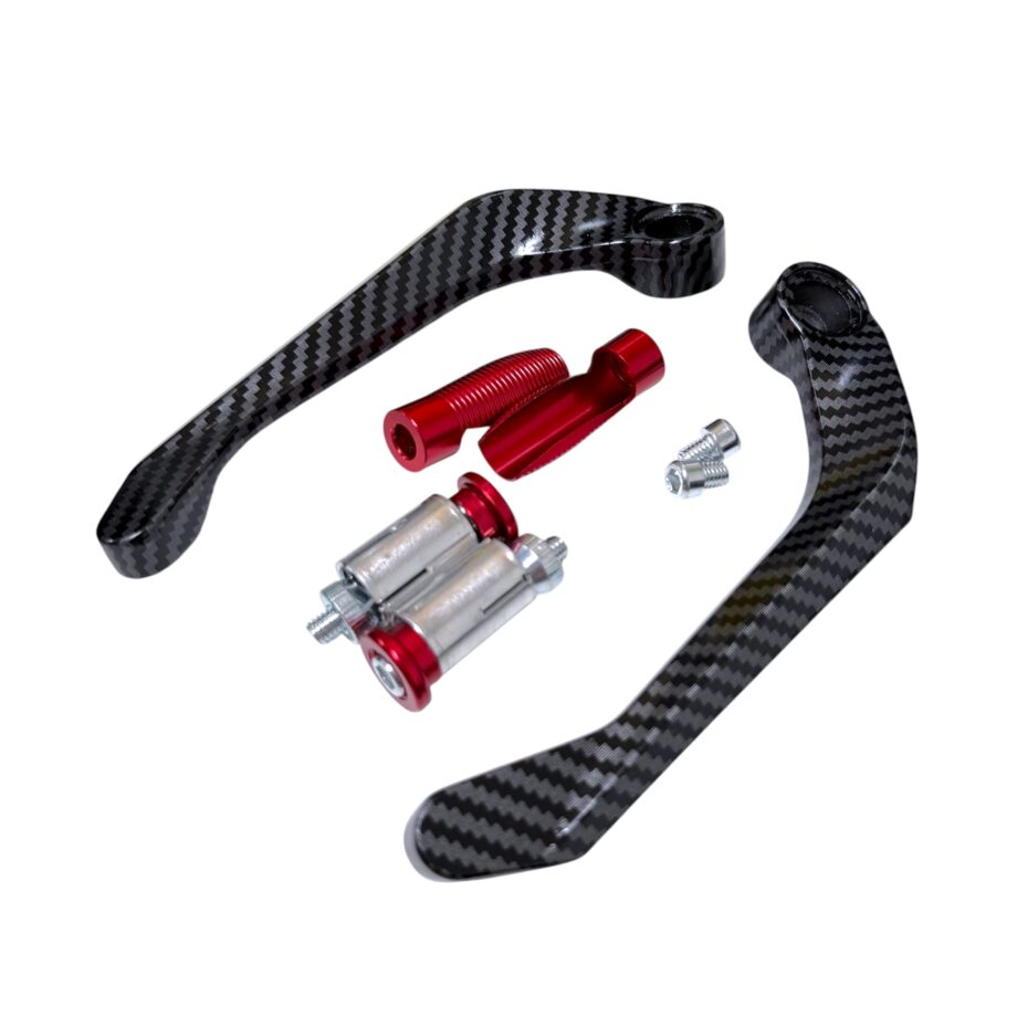 Protection de levier PEGS Carbon rouge gauche & droite