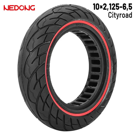 Pneu plein 10×2.125-6.5 -36 mm rouge
