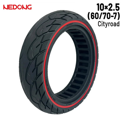Solid tire 10×2.5 - 60/70-7 Red Nedong