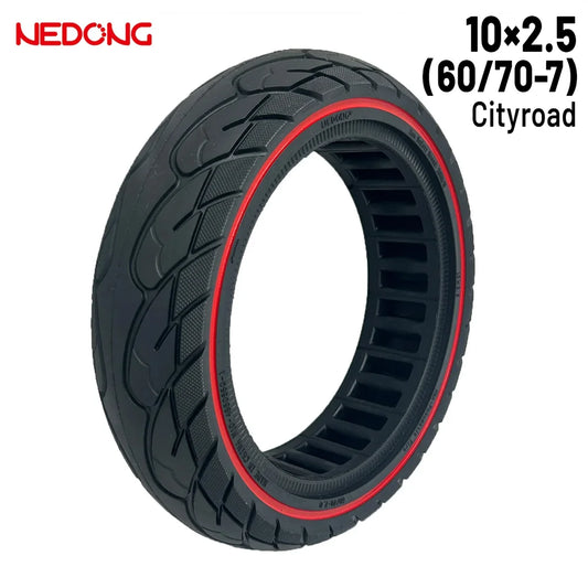 Solid tire 10×2.5 - 60/70-7 Red Nedong