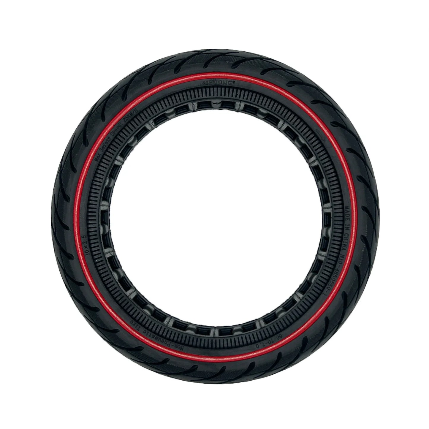 Solid tire 10×2.5 - 60/70-7 Red Nedong