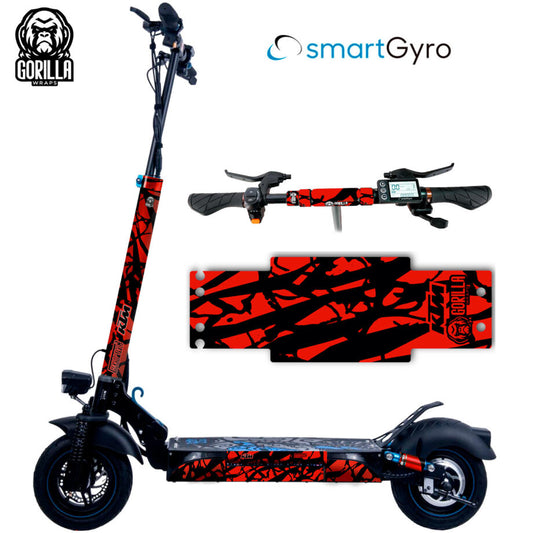 Vinyle + base antidérapante pour Smartgyro Crossover KTM – Rouge Gorilla