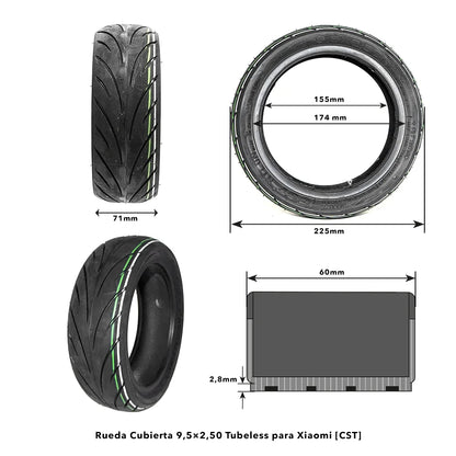 Pneu 9,5 x 2.50 6.1 TUBELESS CST