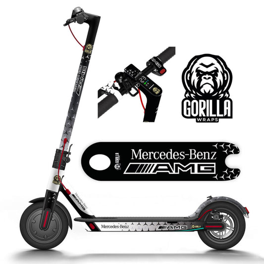 vinyle intégral + base antidérapante pour Xiaomi M365, 1S, PRO, PRO 2, MI3 – Mercedes AMG