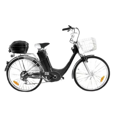 Vélo électrique noir complet 